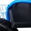 Rolling Garden Scooter Garden Cart Seat with Wheels and Tool Tray, 360 Swivel Seat,Blue - as Pic