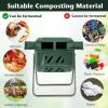 Tumbling Compost Bin Outdoor 360¬∞ Rotatable Tumbling Composter - Green - Garden Supplies