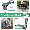 Garden Kneeler and Seat Stool, Foldable Garden Bench with Tool Pocket and Soft EVA Kneeling Pad for Senior, Gardening Lovers - as Pic