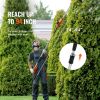 VEVOR 20V Cordless Hedge Trimmer, 18 inch Double-edged Steel Blade, Pole Hedge Trimmer Kit 20V Battery, Fast Charger Included, 74"-94" Telescoping Des