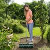 Garden Manual Lawn Aerator with Detachable Handle - Green - 21 inches