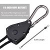 Garden Tools 1/8 Inch Adjustable Heavy-Duty Tie Down Rope - Black - Garden Tools