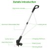 Electric Cordless Grass Trimmer Rechargeable Grass String Trimmer Garden Weed Cutter Lawn Mower 2A Battery with 5 Blades - Grass Trimmer