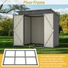 6 x 4 ft Outdoor Storage Shed, All Weather Tool Shed for Garden, Backyard, Lawn, Black - as Pic