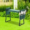 Foldable Garden Kneeler and Seat Gardening Bench with Two Tool Pouches and 6"/8" Widen Soft Kneeling Pad - KM4020