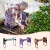 Widen Garden Kneeler and Seat Bench Folding Garden Workseat with EVA Foam Kneeling Pad and Dual Pouch - KM4007-DB