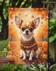 Chihuahua Fall Garden Flag Mailbox Flag Decorative Yard Flag Banner Outside Patio Artwork Yard Flower Beds, Garden Size, Multicolor