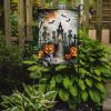 Skeleton Spooky Halloween Garden Flag Mailbox Flag Decorative Yard Flag Banner Outside Patio Artwork Yard Flower Beds, Garden Size, Multicolor