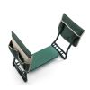 Outdoor 2-in-1 Garden Stool and Kneeler, Garden Bench with Tool Bags, Kneeling Pad, Gift for Parent, Portable, Green - as Pic