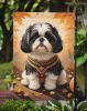 Shih Tzu Fall Garden Flag Mailbox Flag Decorative Yard Flag Banner Outside Patio Artwork Yard Flower Beds, Garden Size, Multicolor