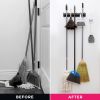 Mop And Broom Holder Garden Tool Organizer - Black