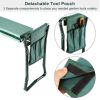 Foldable Portable Gardener Kneeling Bench Stool - Dark Green - Garden Tool