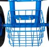 Rolling Garden Scooter Garden Cart Seat with Wheels and Tool Tray, 360 Swivel Seat,Blue - as Pic