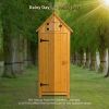 30.3"L X 21.3"W X 70.5"H Outdoor Storage Cabinet Tool Shed Wooden Garden Shed Natural - as Pic