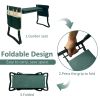 Foldable Garden Kneeler and Seat Gardening Bench with Two Tool Pouches and 6"/8" Widen Soft Kneeling Pad - KM4020