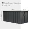 160 Gallon Outdoor Storage Deck Box Waterproof, Large Patio Storage Bin for Outside Cushions, Throw Pillows, Garden Tools, Lockable (Dark Gray) - as P