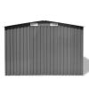 Garden Storage Shed Gray Metal 101.2"x80.7"x70.1" - Grey