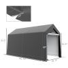 Outsunny 7' x 12' Garden Storage Tent, Heavy Duty Outdoor Shed, Waterproof Portable Shed Storage Shelter with Ventilation Window and Large Door for Bi