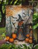 Slavic Witch Spooky Halloween Garden Flag Mailbox Flag Decorative Yard Flag Banner Outside Patio Artwork Yard Flower Beds, Garden Size, Multicolor