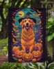 Golden Retriever Witchy Halloween Garden Flag Mailbox Flag Decorative Yard Flag Banner Outside Patio Artwork Yard Flower Beds, Garden Size, Multicolor