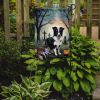 Border Collie Spooky Halloween Garden Flag Mailbox Flag Decorative Yard Flag Banner Outside Patio Artwork Yard Flower Beds, Garden Size, Multicolor