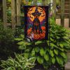 Airedale Terrier Witchy Halloween Garden Flag Mailbox Flag Decorative Yard Flag Banner Outside Patio Artwork Yard Flower Beds, Garden Size, Multicolor