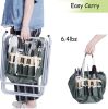 9 PCS Garden Tools Set Ergonomic Wooden Handle Sturdy Stool with Detachable Tool Kit Perfect for Different Kinds of Gardening - as Pic