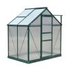 6'L x 4'W 7'H Portable Walk-In / Garden polycarbonate walk-in greenhouse - Green