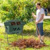 Tumbling Compost Bin Outdoor 360¬∞ Rotatable Tumbling Composter - Green - Garden Supplies