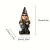 1pc Gnome Statue, Biker Themed Garden Gnome, Fairy Garden Accessories, Decoration For Indoor Desktop Outdoor Lawn Yard Garden - Halley Female