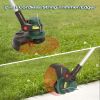 Cordless String Trimmer/Edger, 10" Electric Garden Weed Eater with 20V/2.0 AH Battery and Charge - KM3618