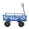 Tools cart Wagon Cart Garden cart trucks make it easier to transport firewood - blue