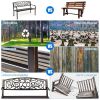 Garden Bench with Elegant Bronze Finish and Durable Metal Frame - Bronze