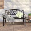 Garden Bench with Elegant Bronze Finish and Durable Metal Frame - Bronze