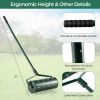 Garden Manual Lawn Aerator with Detachable Handle - Green - 18 inches