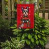 Biewer Terrier Holiday Christmas Garden Flag Mailbox Flag Decorative Yard Flag Banner Outside Patio Artwork Yard Flower Beds, Garden Size, Multicolor