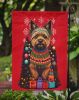 Cairn Terrier Holiday Christmas Garden Flag Mailbox Flag Decorative Yard Flag Banner Outside Patio Artwork Yard Flower Beds, Garden Size, Multicolor