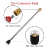 4000 PSI Pressure Washer Gun with Extension Wand  - Black - 4000 psi