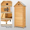 Wooden Outdoor Lockable Garden Tool Storage - Natural