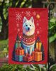 American Eskimo Holiday Christmas Garden Flag Mailbox Flag Decorative Yard Flag Banner Outside Patio Artwork Yard Flower Beds, Garden Size, Multicolor