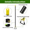 Adjustable Garden Hoe Handheld Stirrup Hula Hoe Scuffle Loop Hoe Gardening Weeder Cultivator Weeding Rake for Weeding/Loosening Soil - 154cm/60.63in