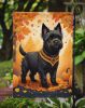 Black Cairn Terrier Fall Garden Flag Mailbox Flag Decorative Yard Flag Banner Outside Patio Artwork Yard Flower Beds, Garden Size, Multicolor