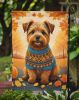 Norfolk Terrier Fall Garden Flag Mailbox Flag Decorative Yard Flag Banner Outside Patio Artwork Yard Flower Beds, Garden Size, Multicolor