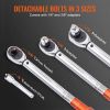 Mechanical Dual Range Scales Torque Wrench Kit with Adapters Extension Rod - As pic show - 10-150ft.lb (13.6-203.5Nm)