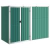 Garden Tool Shed Green 88.6"x35"x63.4" Galvanized Steel - Green