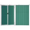 Garden Tool Shed Green 88.6"x35"x63.4" Galvanized Steel - Green