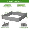 Raised Garden Bed 48x48x10'', Outdoor Wood Planter Box Over Floor, Tool-Free Assembly - as Pic