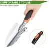 Garden Tool Set, 3PCS Sturdy Gardening Hand Tools Kit - Trowel/Shovel, Transplanter, Sharp Bypass Pruning Shears/Scissors/Clippers - as Pic