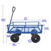 Tools cart Wagon Cart Garden cart trucks make it easier to transport firewood - blue