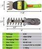 Cordless Grass Shear 4.5V Lightweight Garden Hedge 2-in-1 Trimmer Grass Clippers - KM3625